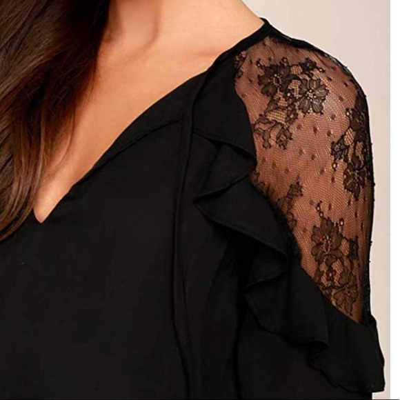 Beautiful women chiffon blouse long sleeve - Picture 3 of 6